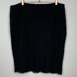 Lauren Ralph Lauren Pencil Skirt Black Lace - size 16